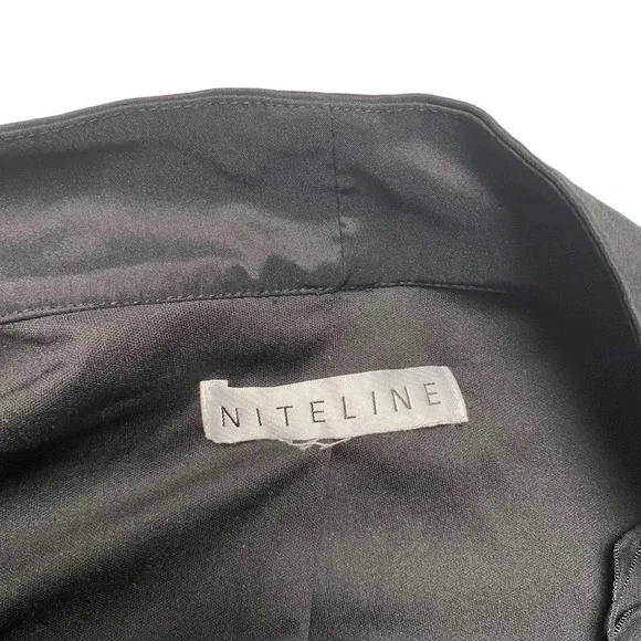 Vintage Niteline Black Open Front Bolero Jacket Cropped Formal Layering Large - Picture 12 of 13